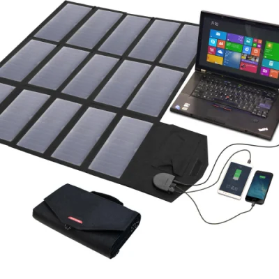 Duales USB- und DC-faltbares Solarpanel, 100 W, tragbares Solarpanel zum Aufladen von Telefonen, Kameras, Laptops